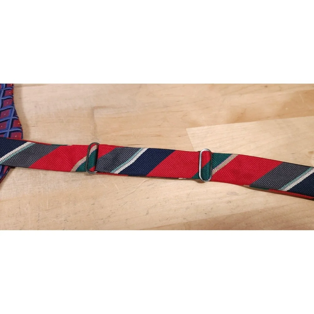 Robert Talbott Best of Class Lot Of 2 Silk Bow Ties Red Stripe Blue Geometric
